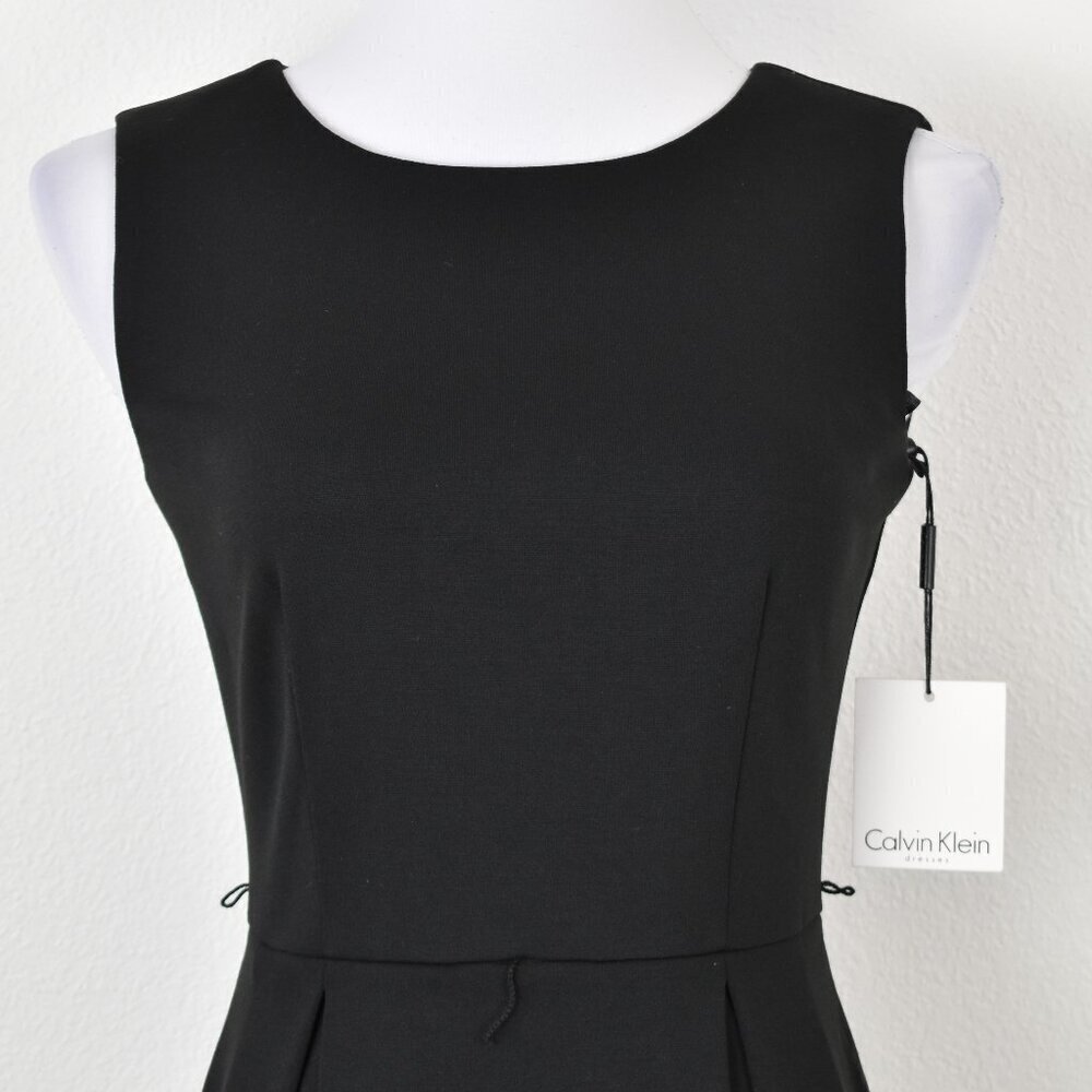 Calvin Klein Stripe A-Line Fit and Flare Dress NEW - 2 - Picture 2 of 9